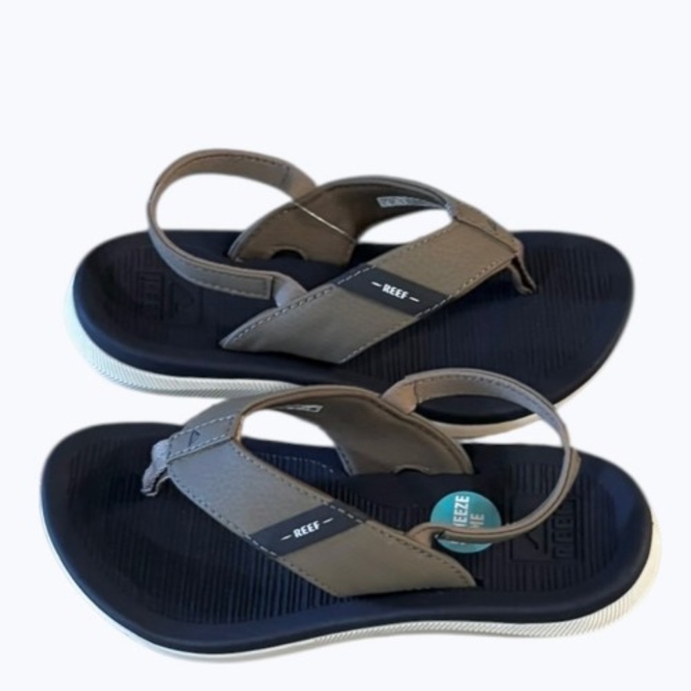 Reef Santa Ana Kids Brown Blue Flip Flop Size 11‎ Toddler Sandals Boy Girls - Picture 3 of 9